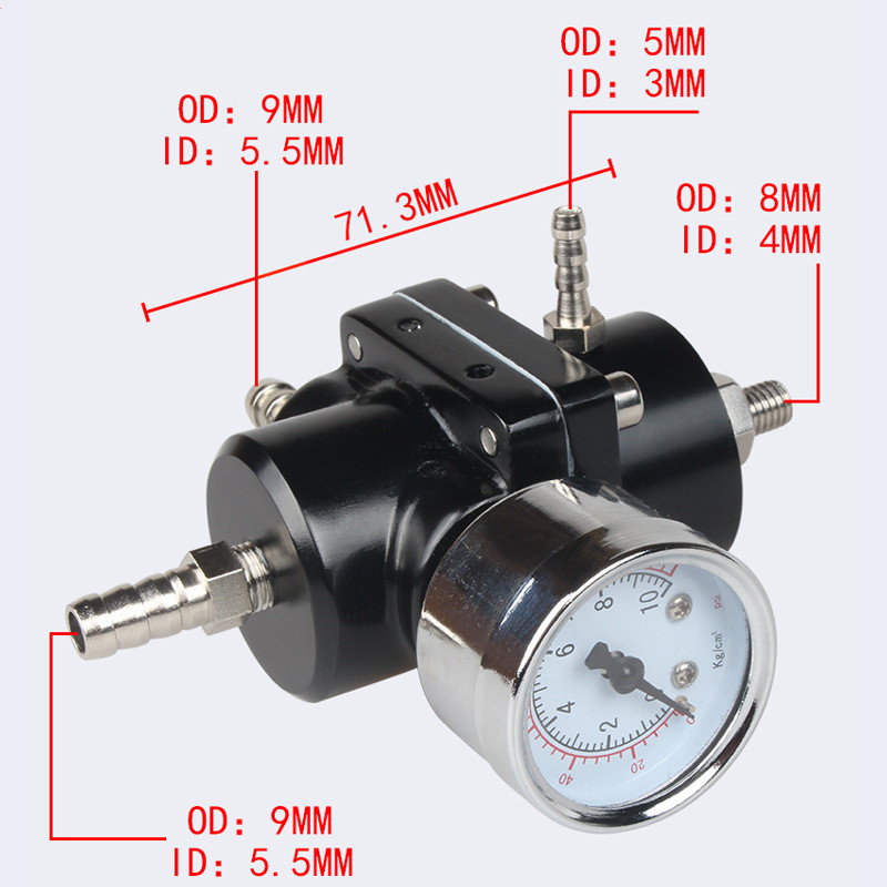 汽车改装燃油调压阀带表燃油增压器燃油压力调节器四方增压器