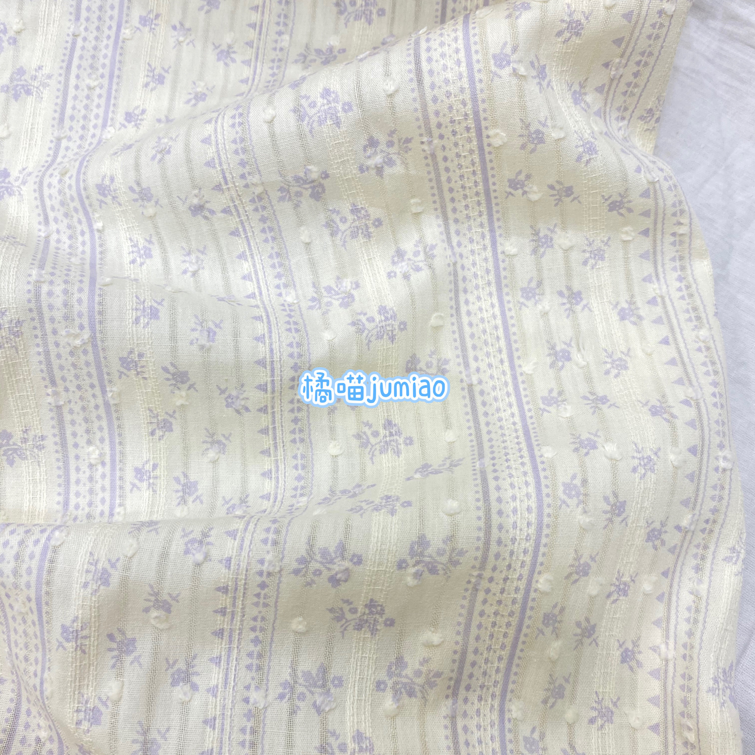橘喵jumiao 全棉温柔小清新面料花朵手工diy碎花发圈薄款布料窗帘