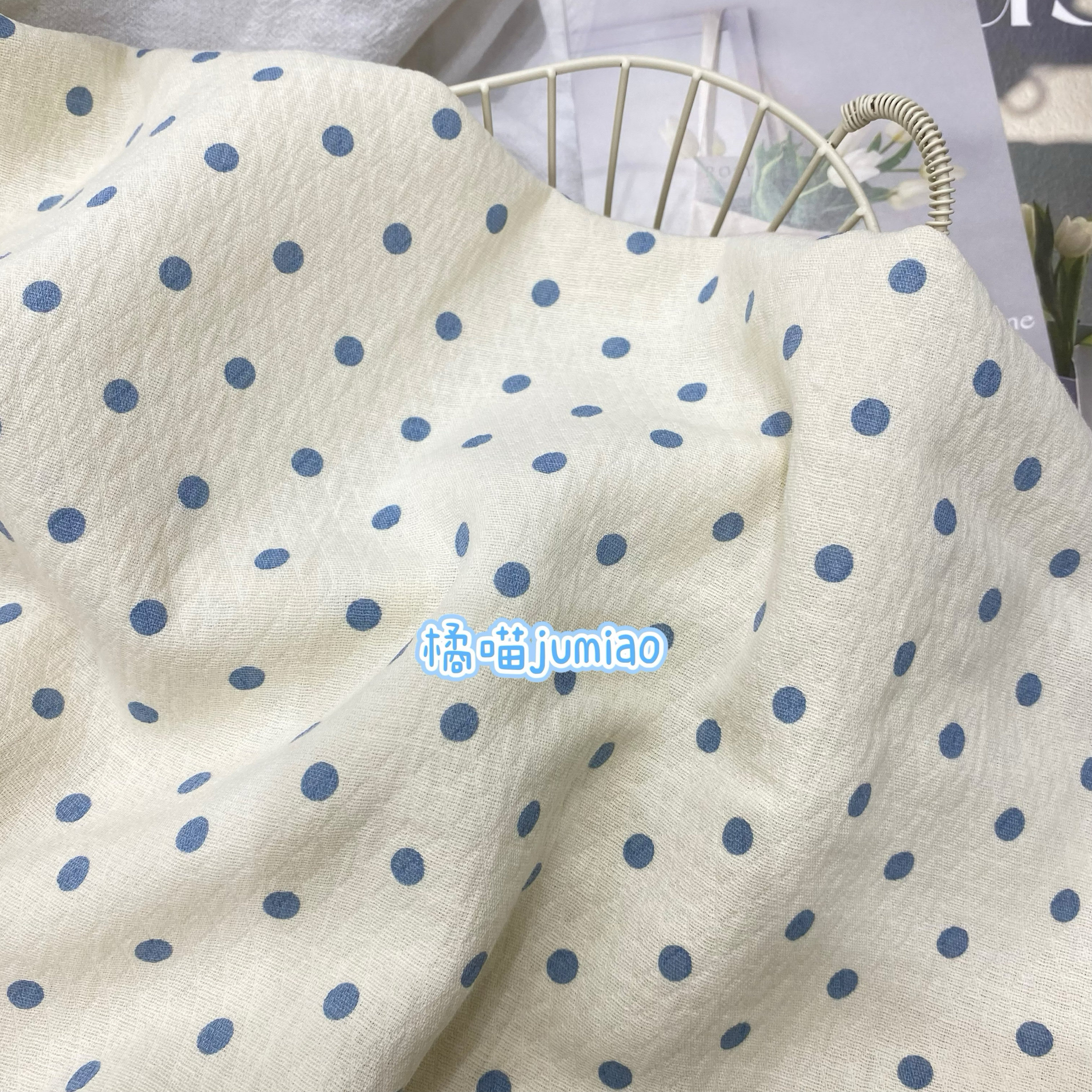 橘喵jumiao秋冬柔软韩系蓝海绵垫/布料/面料/