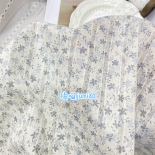橘喵jumiao韩系温柔奶灰雾感提花碎花全棉承包你整个春夏的温柔