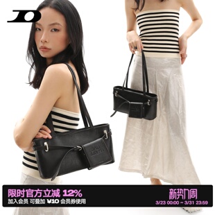 通勤皮带装 做旧擦色贝里尼尼 饰高级感单肩腋下法棍包 原创 简着