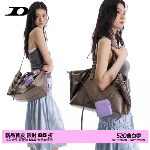简着26SS新品 原创 古铜色 加利尼尼摩登托特包通勤大容量斜挎包