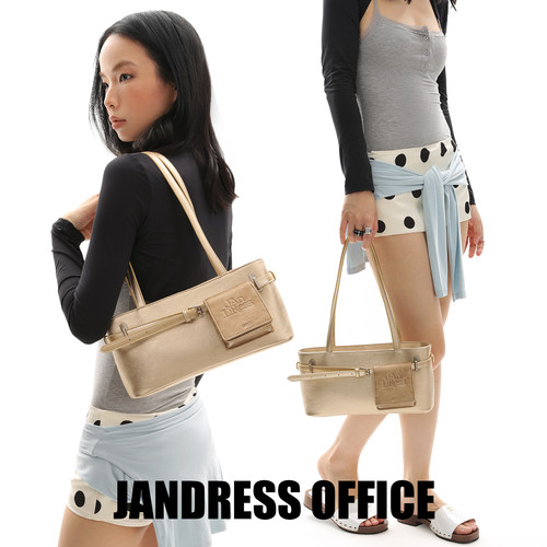 简着®原创香槟金贝里尼尼腋下包