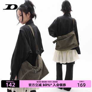 简着25AW新品 原创 苔藓绿穆肯斯大容量皮带托特包单肩斜挎hobo包