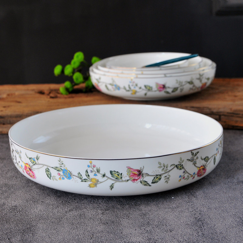 一级骨瓷盘子菜盘窝盘焗饭盘深盘汤盘陶瓷家用加深敞口蒸蛋羹加高,餐饮具,盘,淘宝优惠券,粉丝福利购,淘宝优惠卷