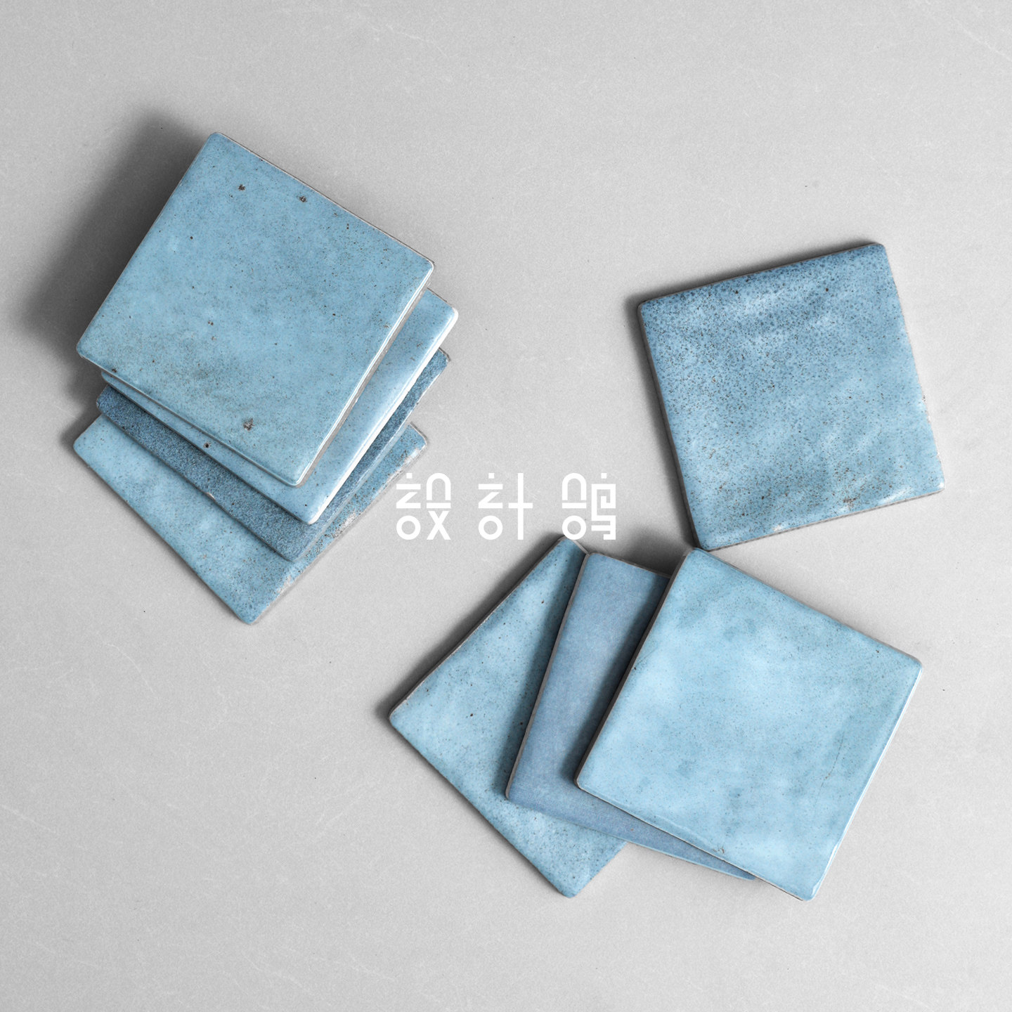 天空蓝渐变色手工砖小方砖