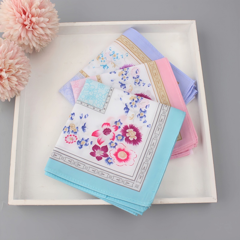 老式手绢女士环保小清新吸汗手帕纯棉全棉高颜值文艺小方巾超薄款