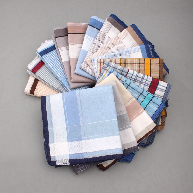 【买十送一】纯棉男士手帕 全棉女士手绢 老式柔软吸汗巾小方巾