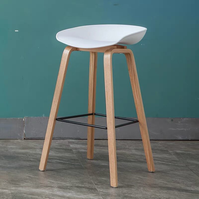 北欧风高端时尚吧台吧椅轻奢现代简约吧凳高脚桌椅家用实木酒吧椅