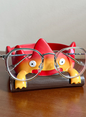 创意眼镜放置架可爱卡西法托盘摆件办公室桌面卡通搞怪装饰收纳盒