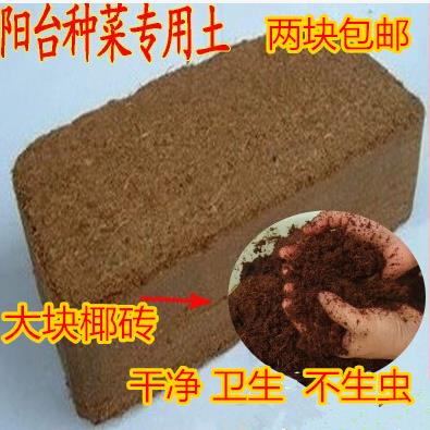 无菌纯椰土砖椰土椰壳种植多种植物育苗土营养 2块包邮进口花卉土