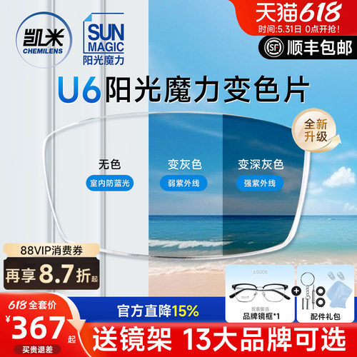 凯米新品阳光魔力变灰色镜片