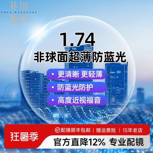 超薄防蓝光高度近视树脂眼镜片