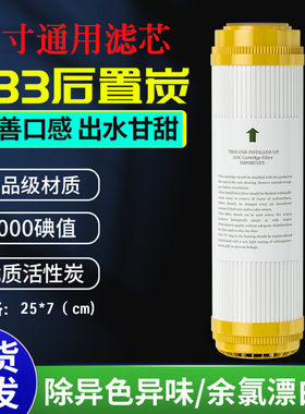10寸平口通用净水纯水机RO反渗透后置活性炭T33滤芯椰壳碳UDF PPC