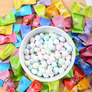维C薄荷糖含片清新口气混合水果味招待摆盘清凉糖果