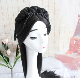 古风假发女汉服全头假发影楼影视演出唐朝侍女假发古装整顶假发套