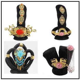 丽人行头饰假发套装仙女造型飞天发髻古典惊鸿舞飞天舞蹈演出假发