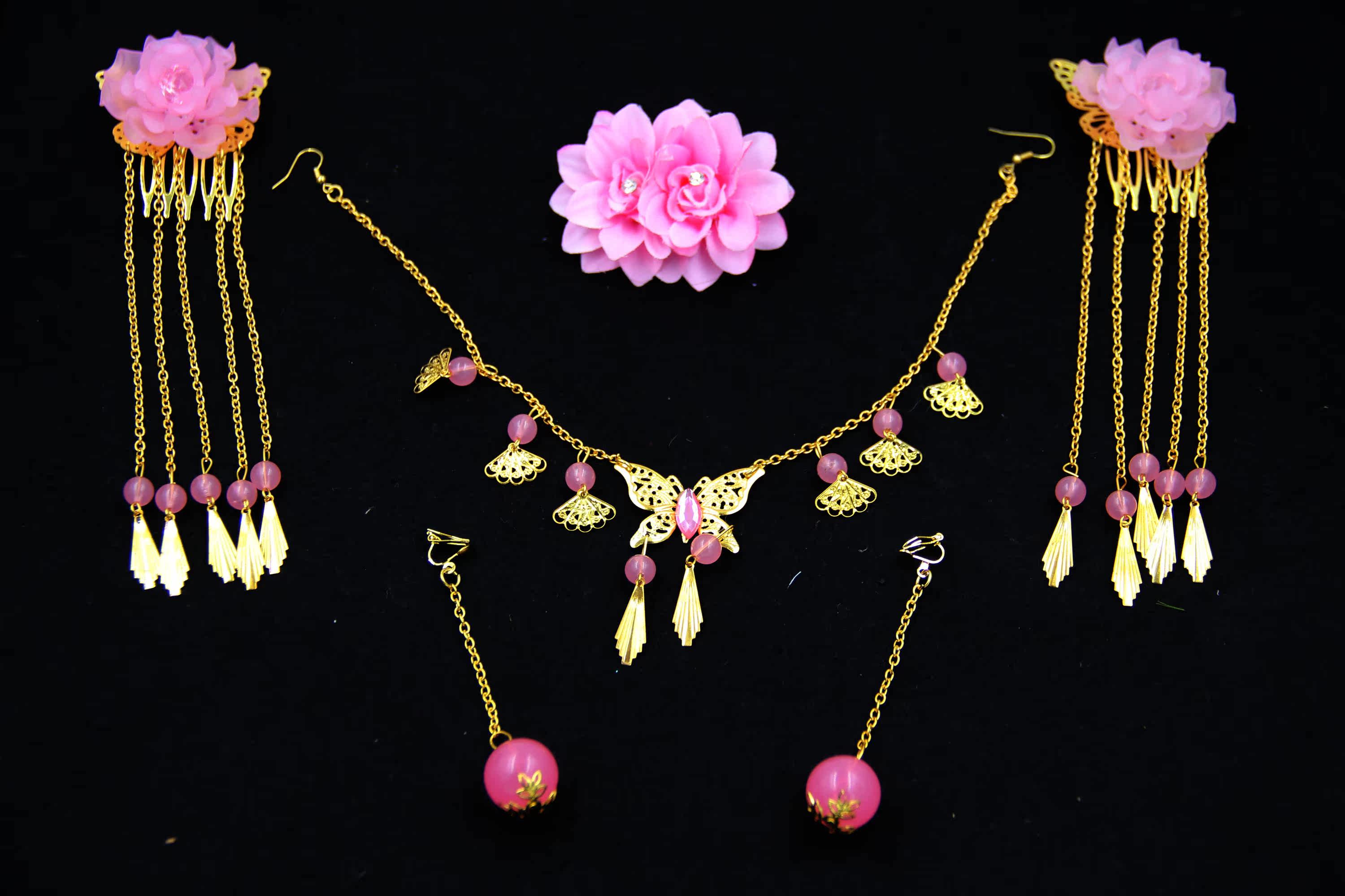 ancient costume Hairdressing suit Hairpin Step shake tassels Ancient bride Headdress Chinese clothing accessories Children Setin the Accessories/Fashion Jewelry, Hair Accessories  category - from Buy2taobao.com to provide professional Taobao agent buy service