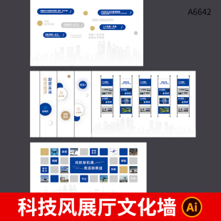 低空经济企业文化品牌墙文化墙模板科技公司简介文化理念背景墙