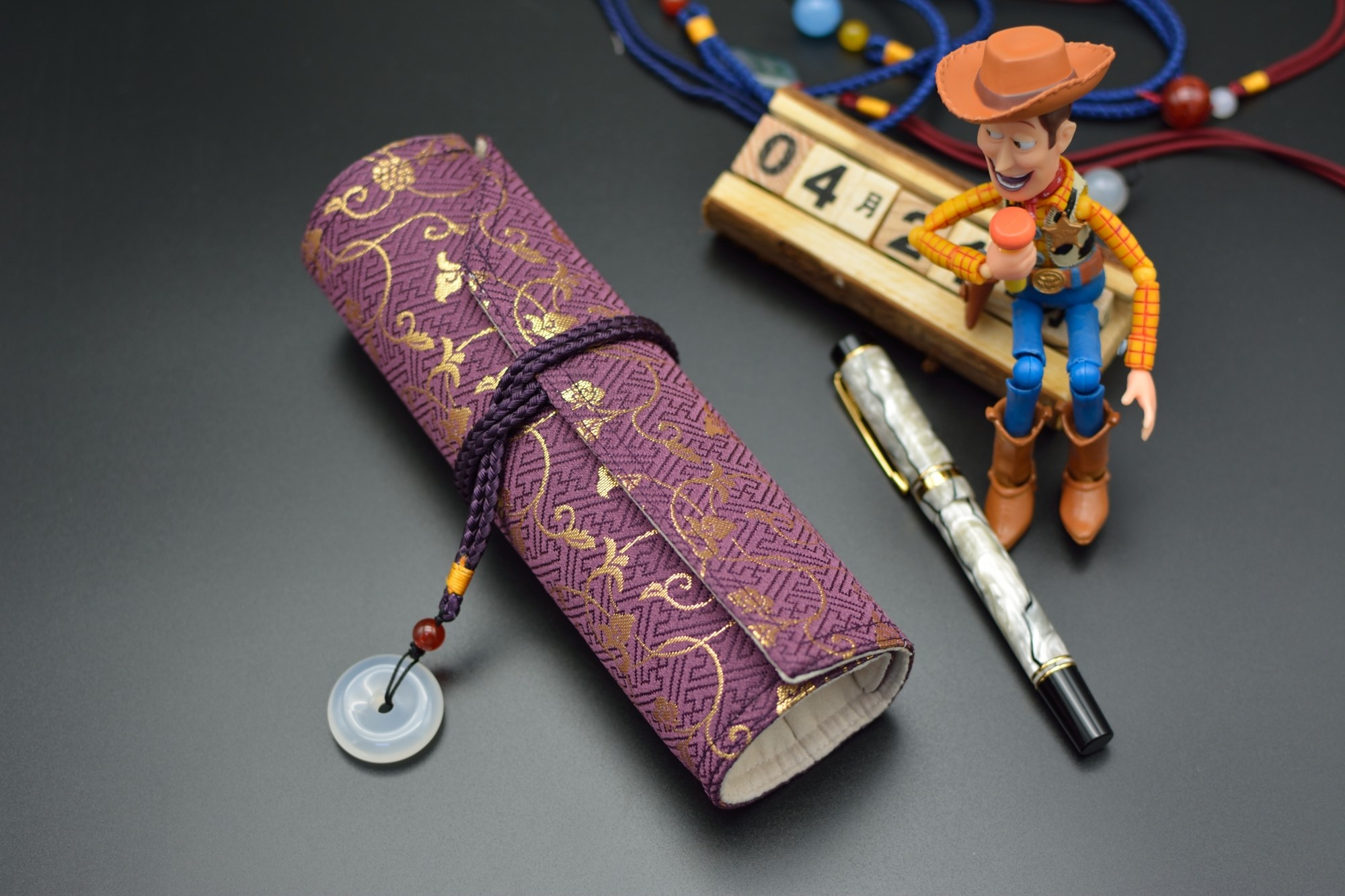 【包邮】一叶知秋手作 钢笔 笔帘【紫唐草】西阵织 进口面料,文具电教/文化用品/商务用品,笔袋,淘宝优惠券,粉丝福利购,淘宝优惠卷