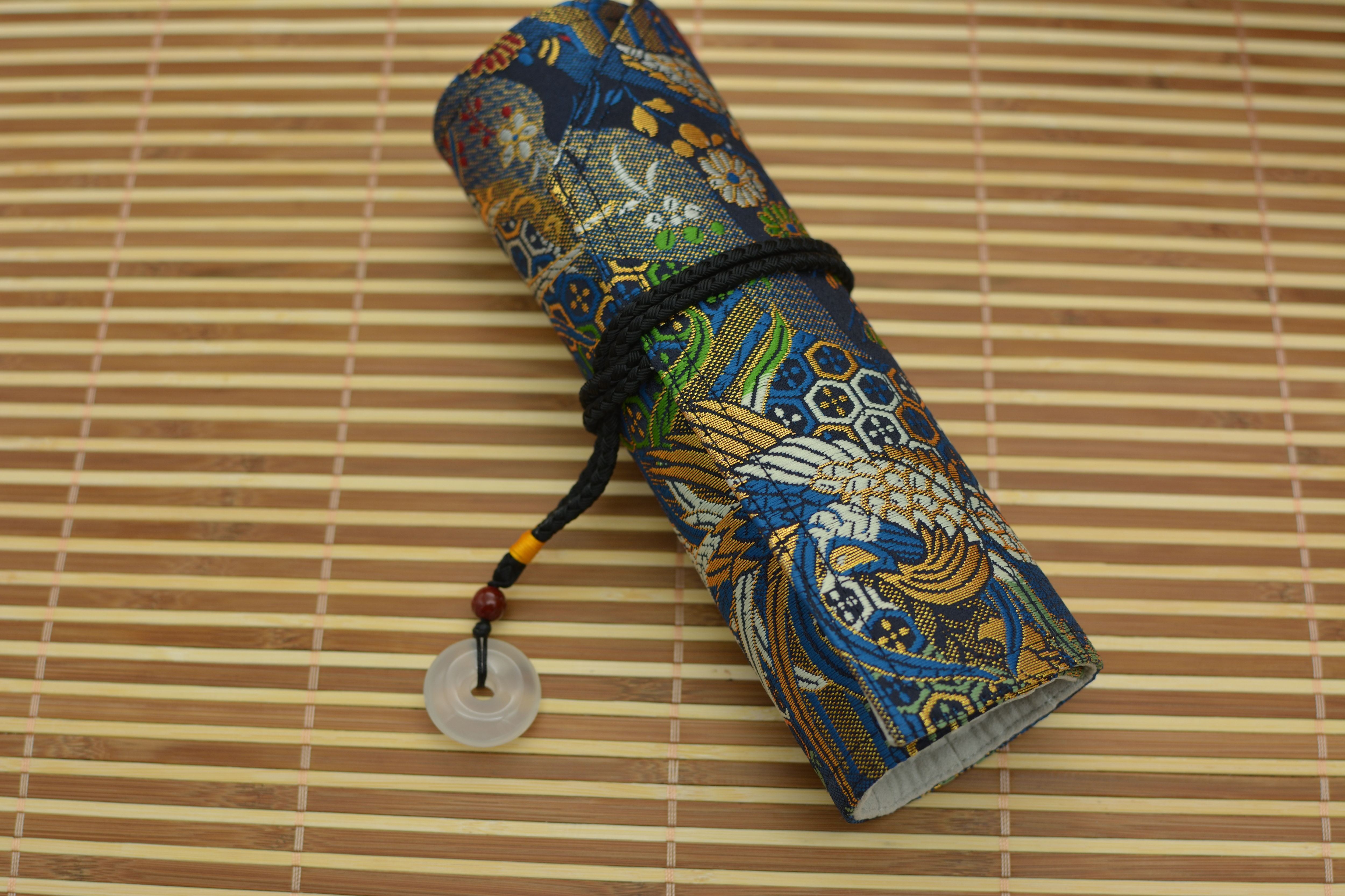 一叶知秋手作 钢笔 笔帘【青龙 / 朱雀】西阵织 进口面料 包邮