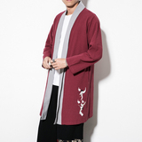 风秋季复古中长开衫外套男中式禅服汉服披风风衣男JK617P85，男装风衣，钱塘788(原4013)
