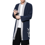 风秋季复古中长开衫外套男中式禅服汉服披风风衣男JK617P85，男装风衣，钱塘788(原4013)