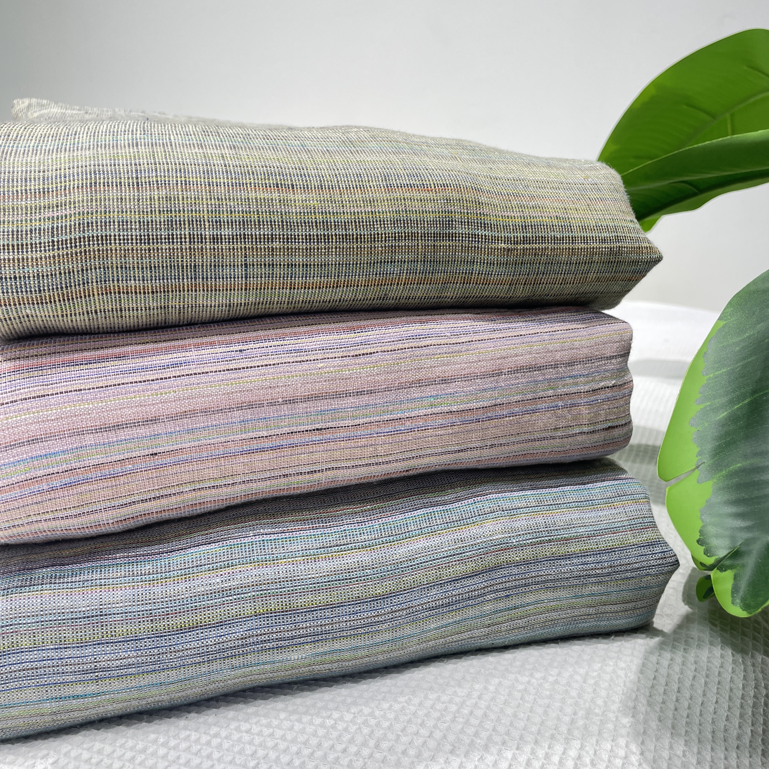 直播专享21—清仓尾单汉麻色织条纹床单透气吸湿240x250双人被单