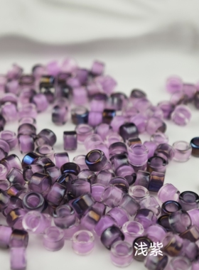 超优2.5mmDB古董渐镀半彩玻璃米珠diy手工链耳饰发簪配件