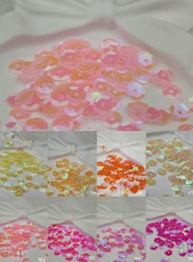 5mm环保耐高温PET乳彩亮片珠片服饰婚纱手工diy饰品配件176-200色