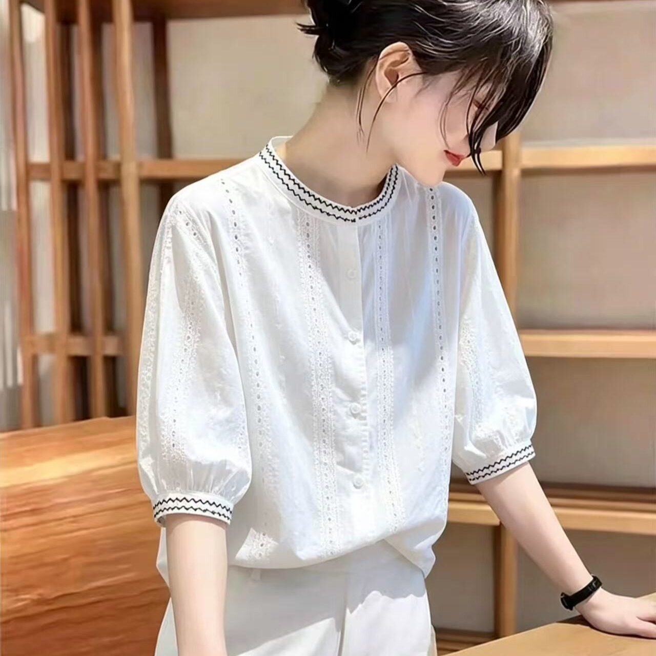 韩系独特百搭设计感法式显瘦高级感洋气2026夏季新款绝美上衣