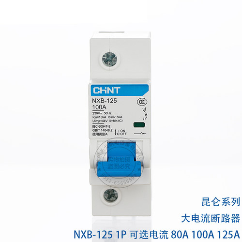 正泰大功率断路器1P100A125A