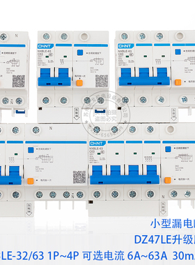 正泰昆仑NXBLE家用漏电保护器1P+N2P3P+N4P C16a25a32a40a63a漏保