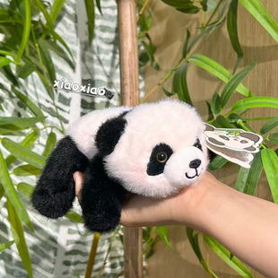 正版天使小小掌中宝熊猫花花七仔福宝公仔毛绒玩偶香味带颗粒礼物