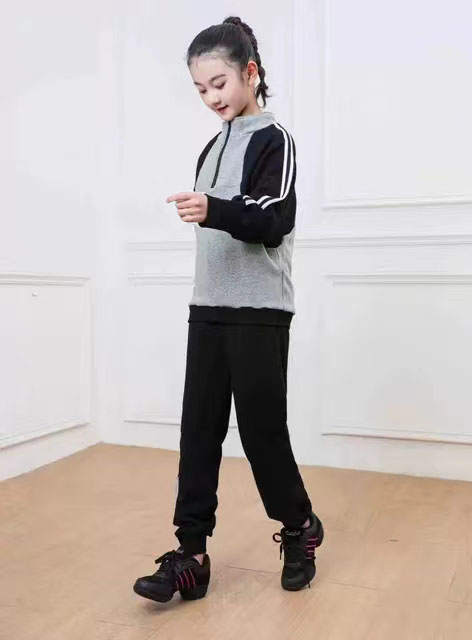 秋冬季加绒舞蹈服套装加厚练功服芭蕾舞中国舞服套装女童冬套装