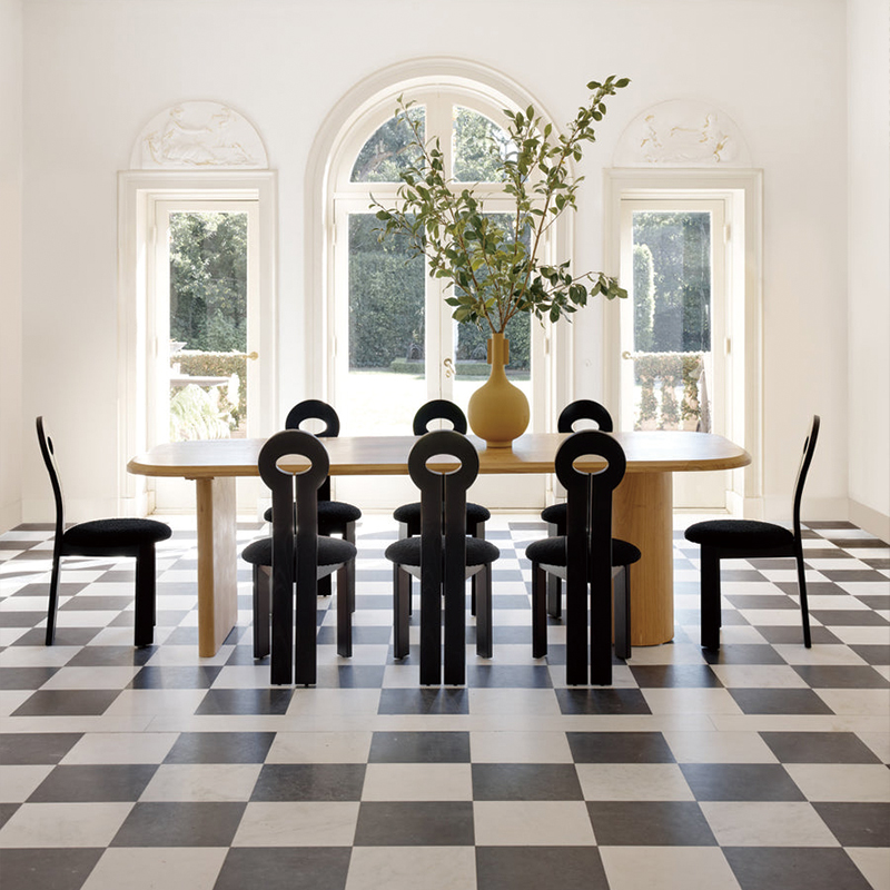 北欧实木简约餐椅侘寂风设计师靠背椅中古客厅木椅家用简约钥匙椅