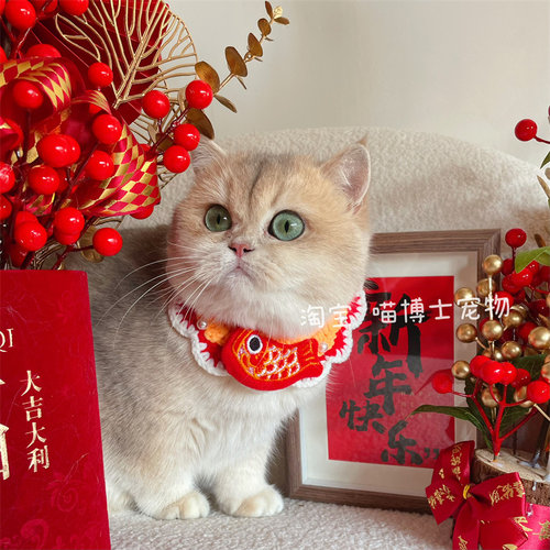 平安喜乐猫咪毛线围脖围巾围嘴