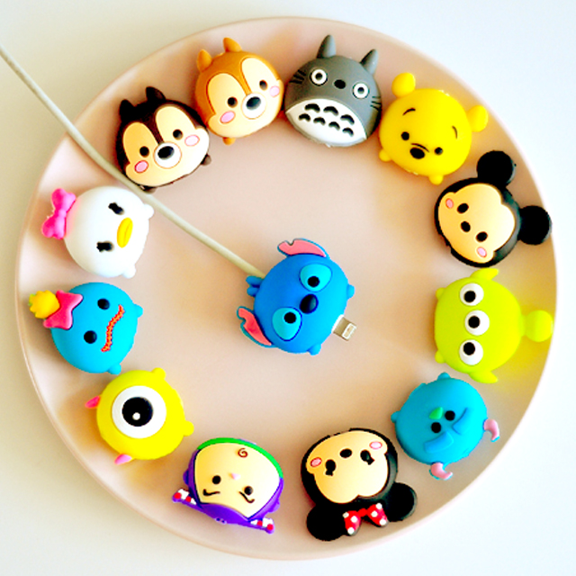 卡通绕线器防折断咬线器通用手机充电数据线保护套耳机线保护头