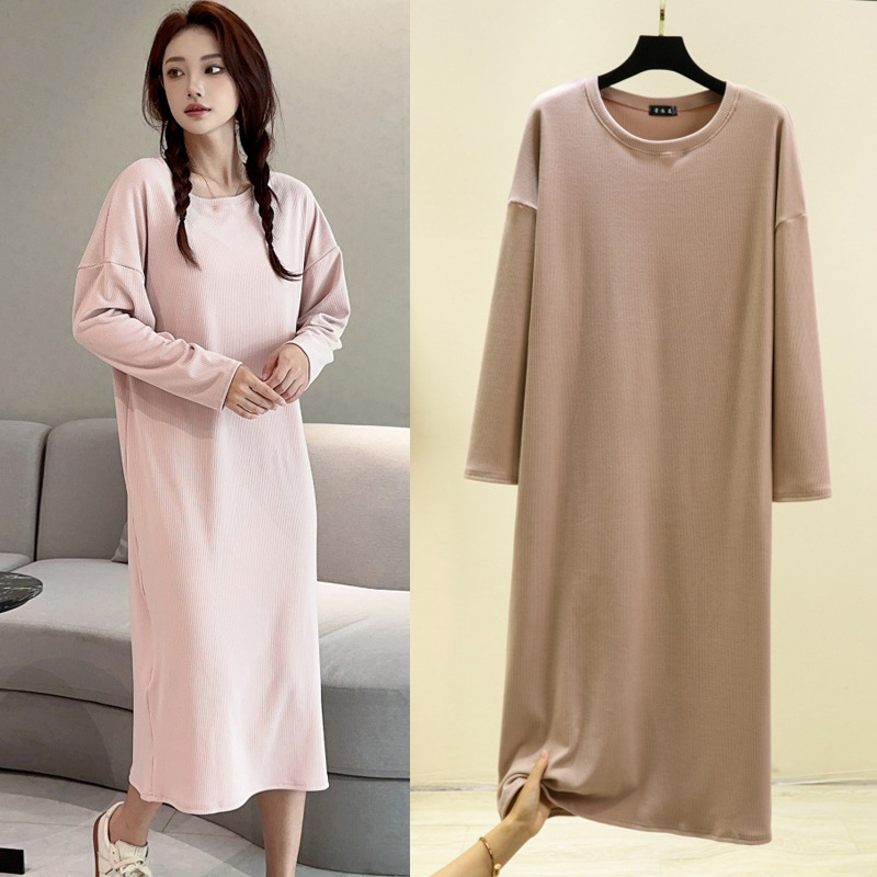 秋冬新款加绒加厚保暖睡裙