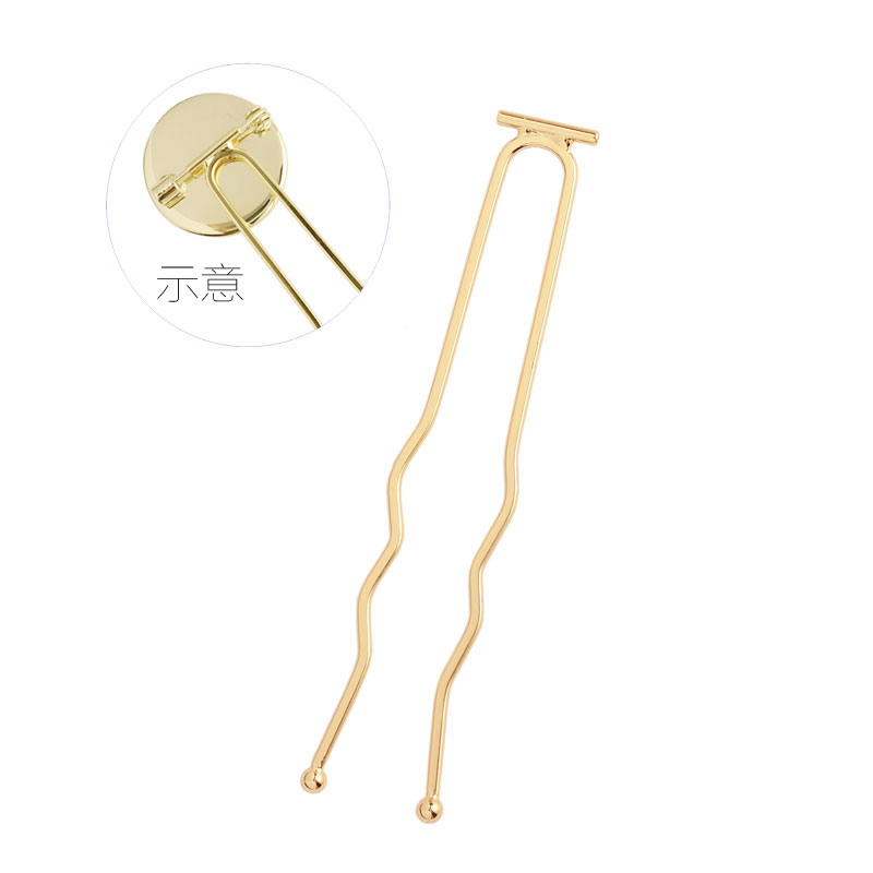 胸针转簪子diy发饰配件转换发叉
