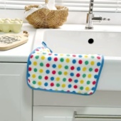 ins风可爱彩色波点小毛巾抹布餐垫杯垫厨房吸水擦碗清洁布擦手巾