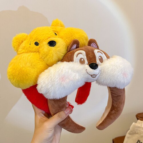 可爱噗噗小熊发箍头箍毛绒卡通