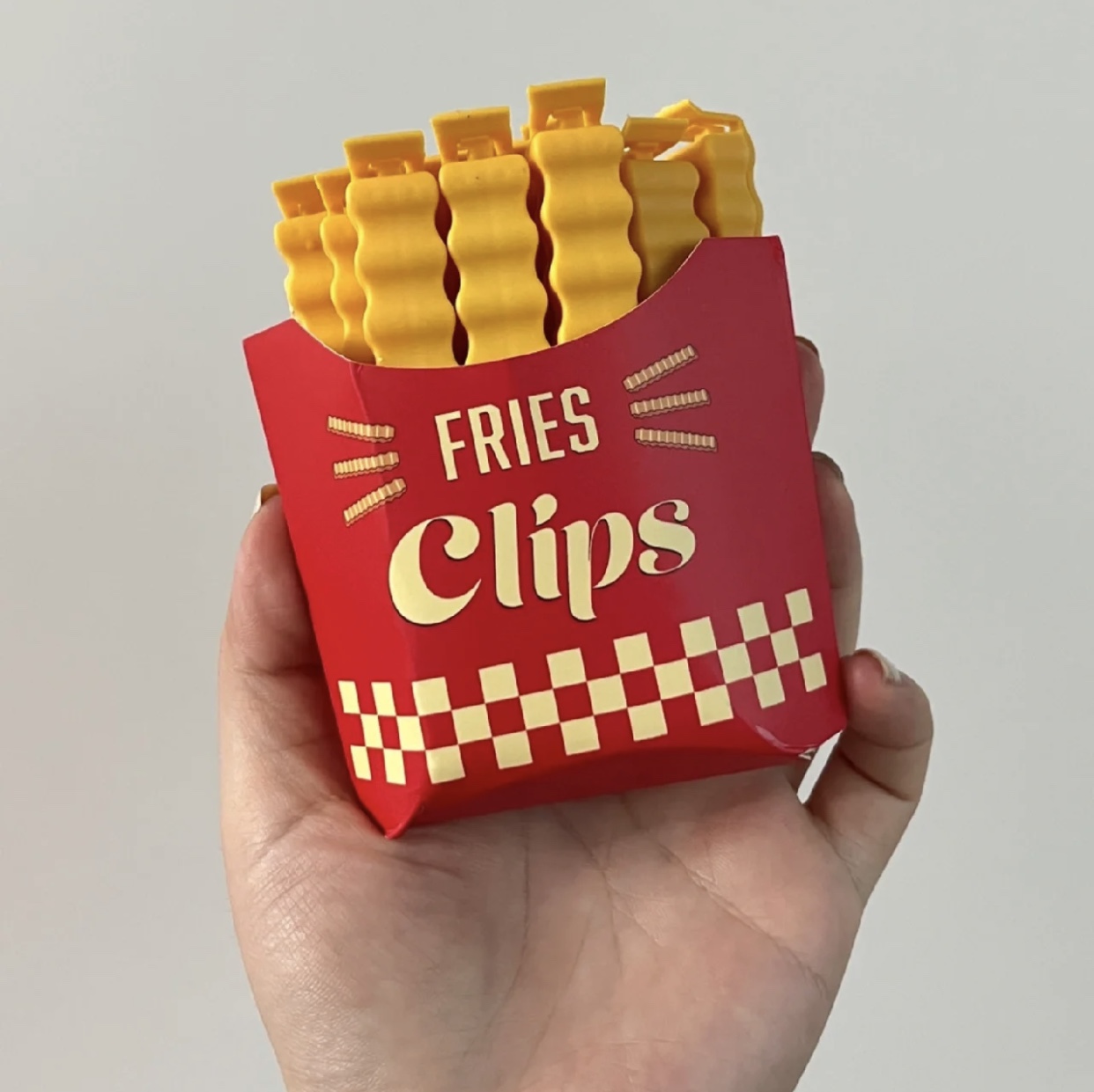 可爱薯条封口夹创意冰箱贴