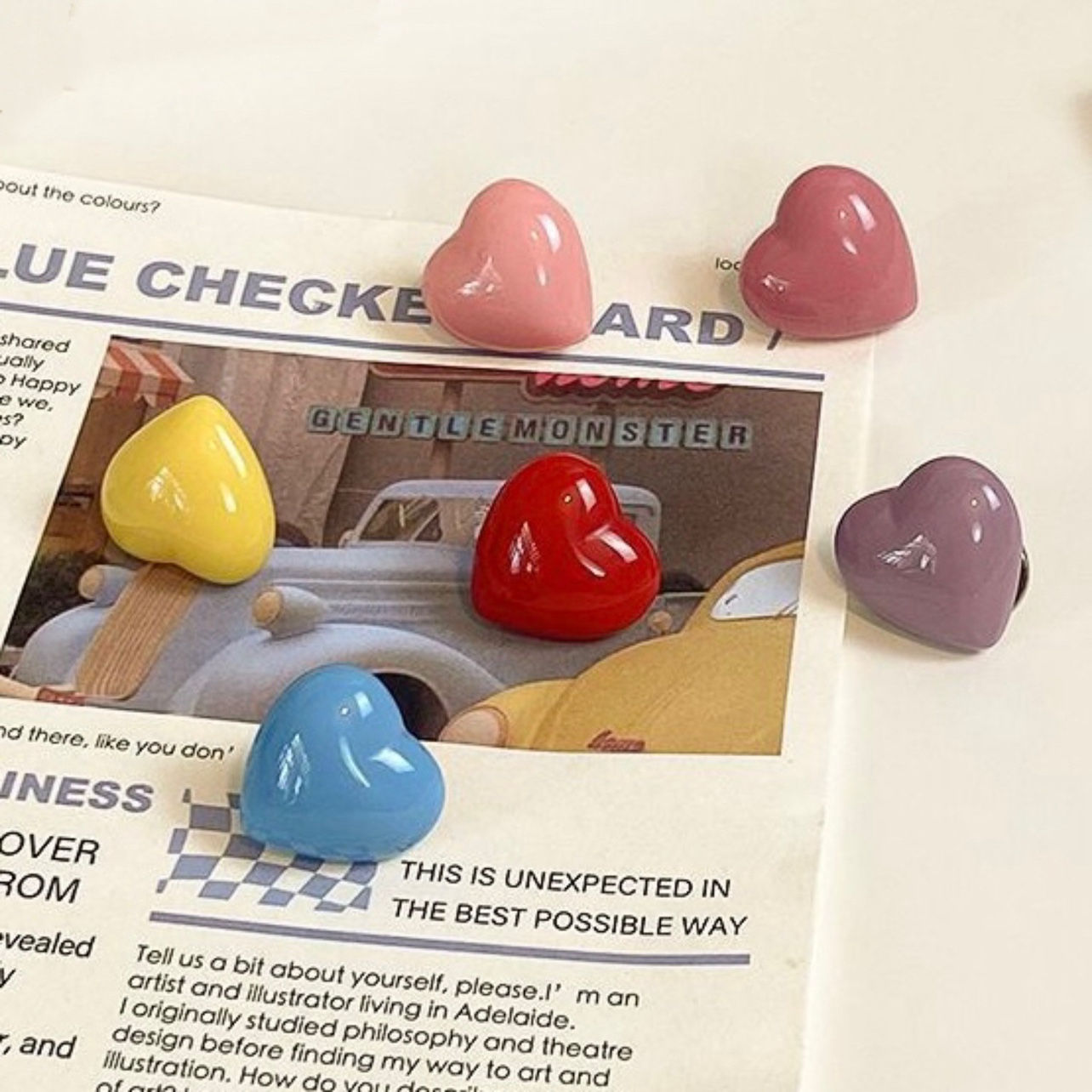 彩色爱心磁吸冰箱贴吸铁石洞洞板留言板莫兰迪色系装饰强力磁吸贴