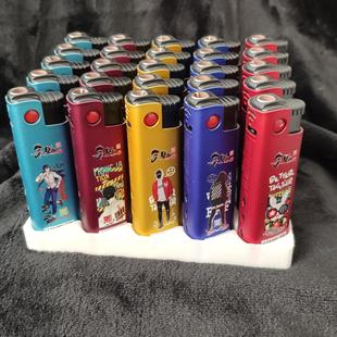 金属防风打火机潮流个性定制做字可充气家用自用商铺广告订制印字