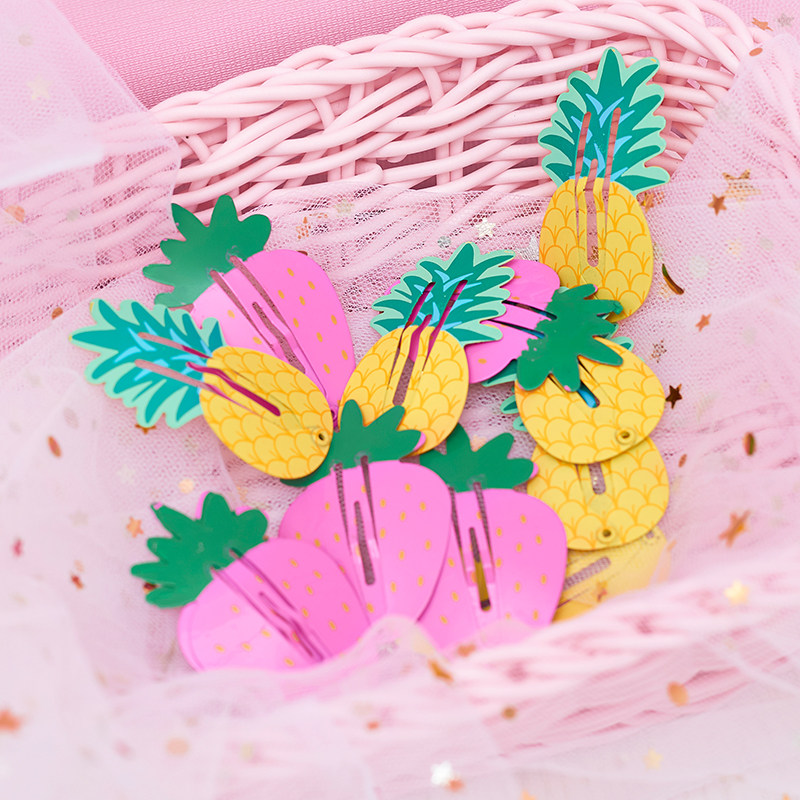 卡通日韩可爱软妹水果发夹夏季水果草莓菠萝bb夹儿童宝宝刘海夹女