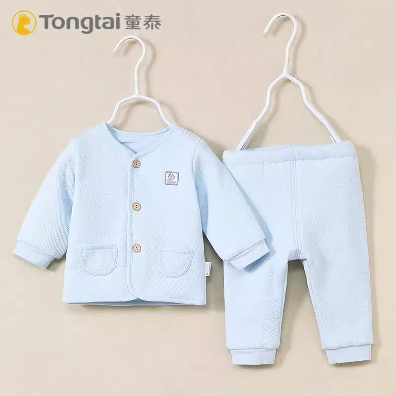 童泰婴幼儿薄棉对开居家服套装