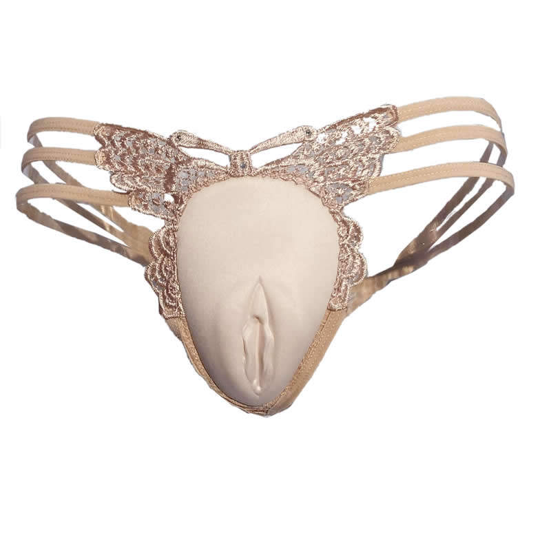 苾美深沟蝴蝶  性感内裤 cd变装jj裤 定形护裆底裤 隐藏jj