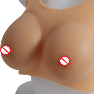 硅胶男用COS变装 女用主播穿戴假乳房成人硅胶假胸 硅胶义乳
