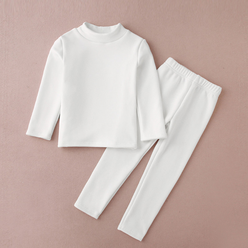 加绒儿童中领保暖内衣套装男女童白色半高领打底衫宝宝加厚演出服,童装/婴儿装/亲子装,内衣套装,淘宝优惠券,粉丝福利购,淘宝优惠卷